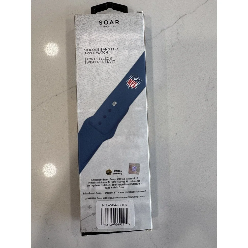 Kansas City Chiefs Apple Watch Band SEALED NEW 42 MM Soar Brand‎ NFL Football KC